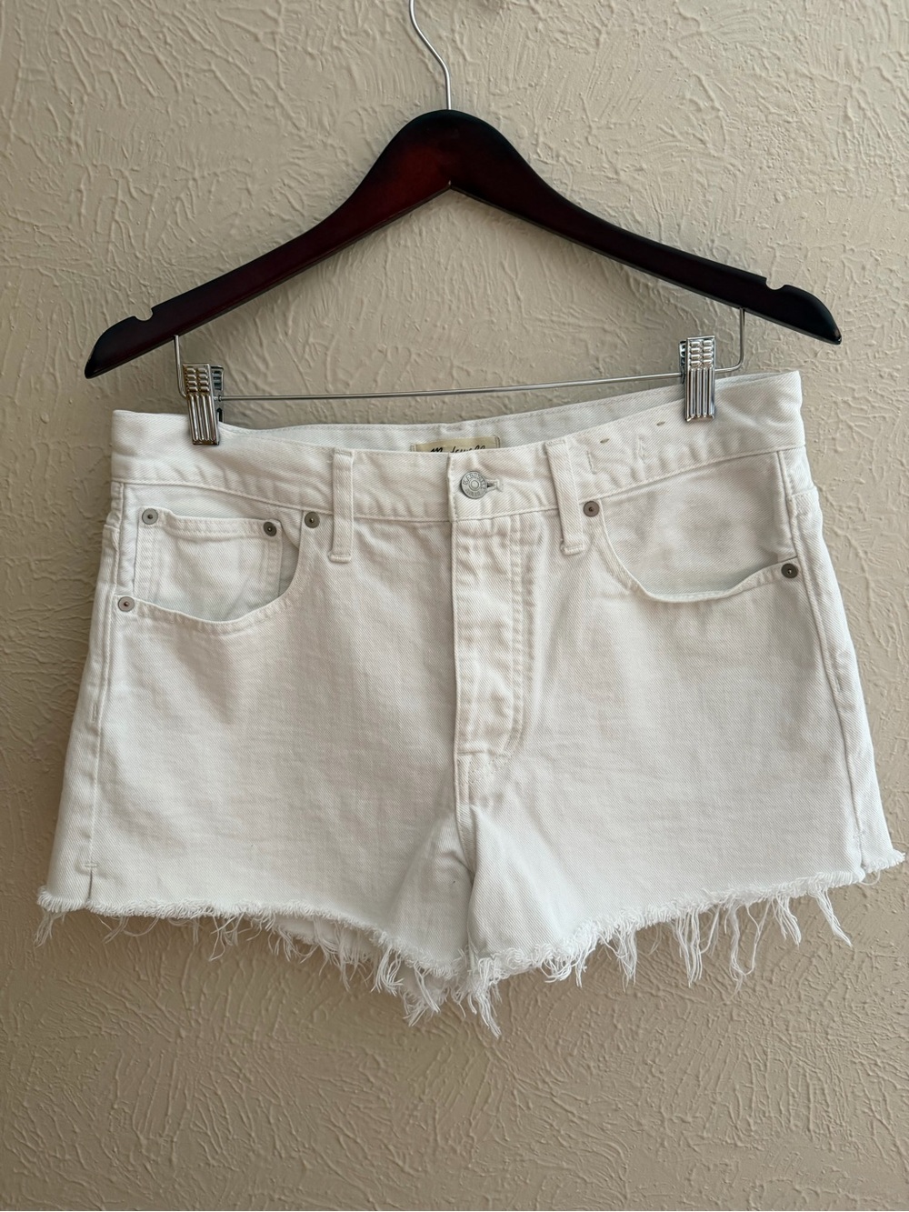 Madewell White Denim Cutoff Shorts | Size 27